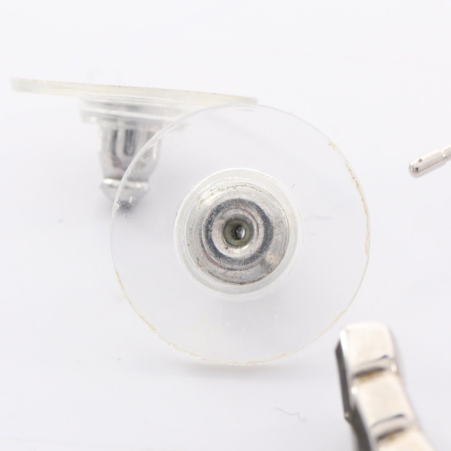 ココマーク フープ ピアス ラインストーン シルバー クリア ブラック B17B シャネル