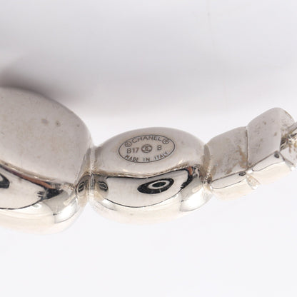 ココマーク フープ ピアス ラインストーン シルバー クリア ブラック B17B シャネル