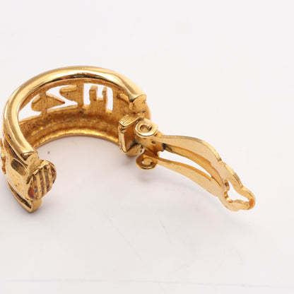 ロゴ イヤリング GP ゴールド ヴィンテージ シャネル アクセサリー CHANEL