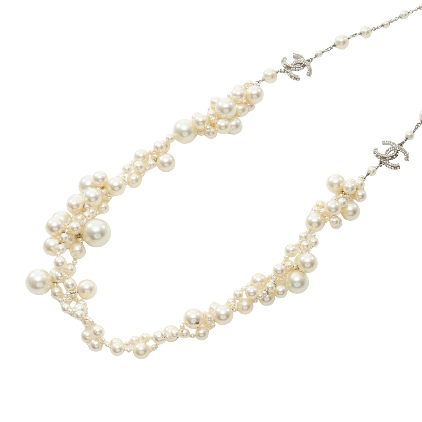 ネックレス フェイクパール シルバー オフホワイト 13S シャネル アクセサリー CHANEL