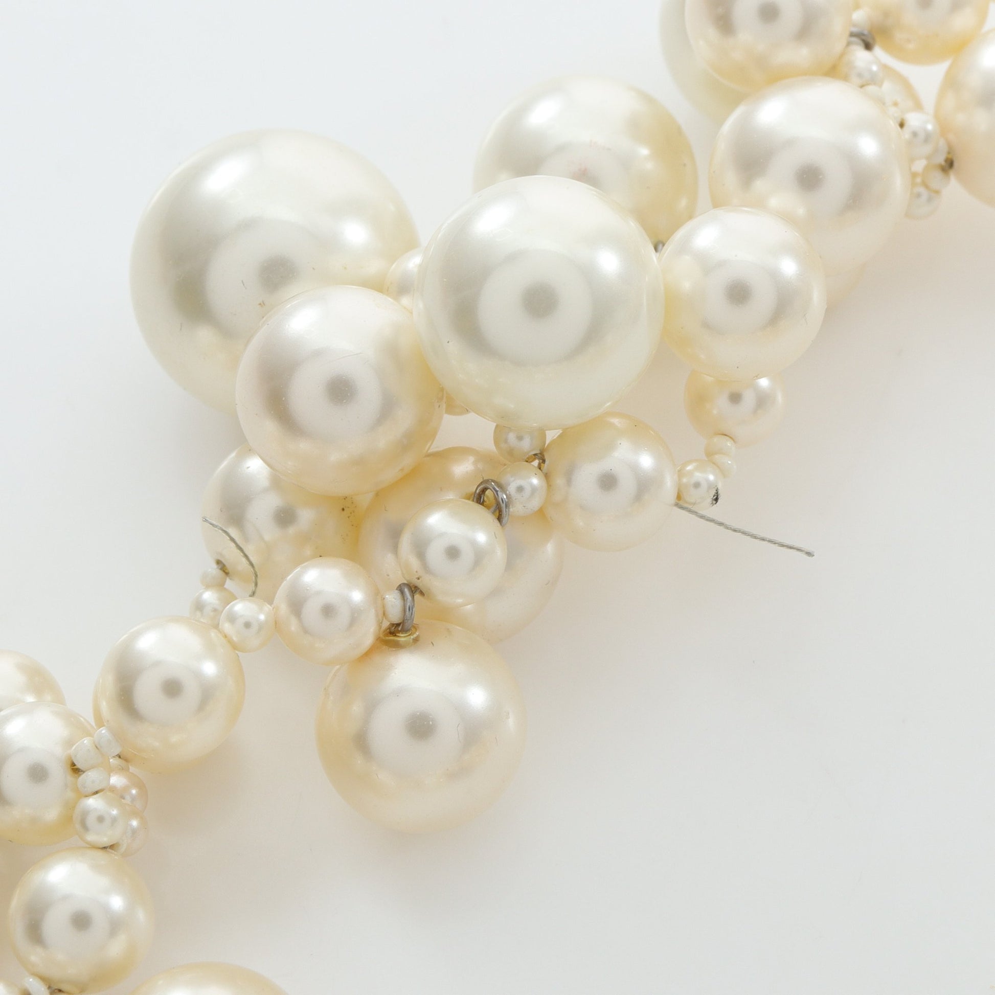 ネックレス フェイクパール シルバー オフホワイト 13S シャネル アクセサリー CHANEL