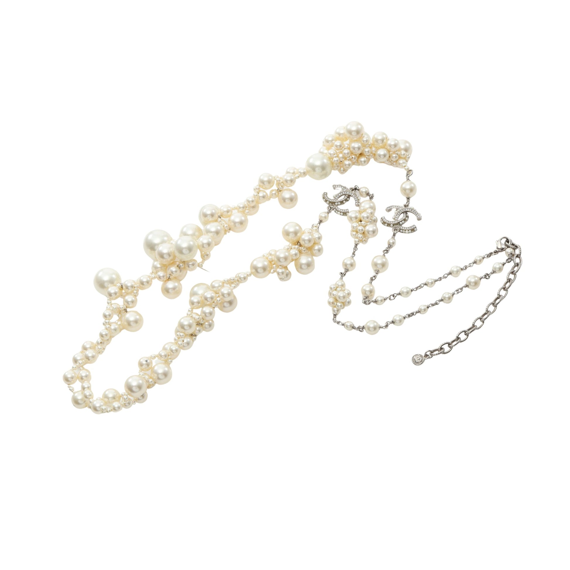 ネックレス フェイクパール シルバー オフホワイト 13S シャネル アクセサリー CHANEL