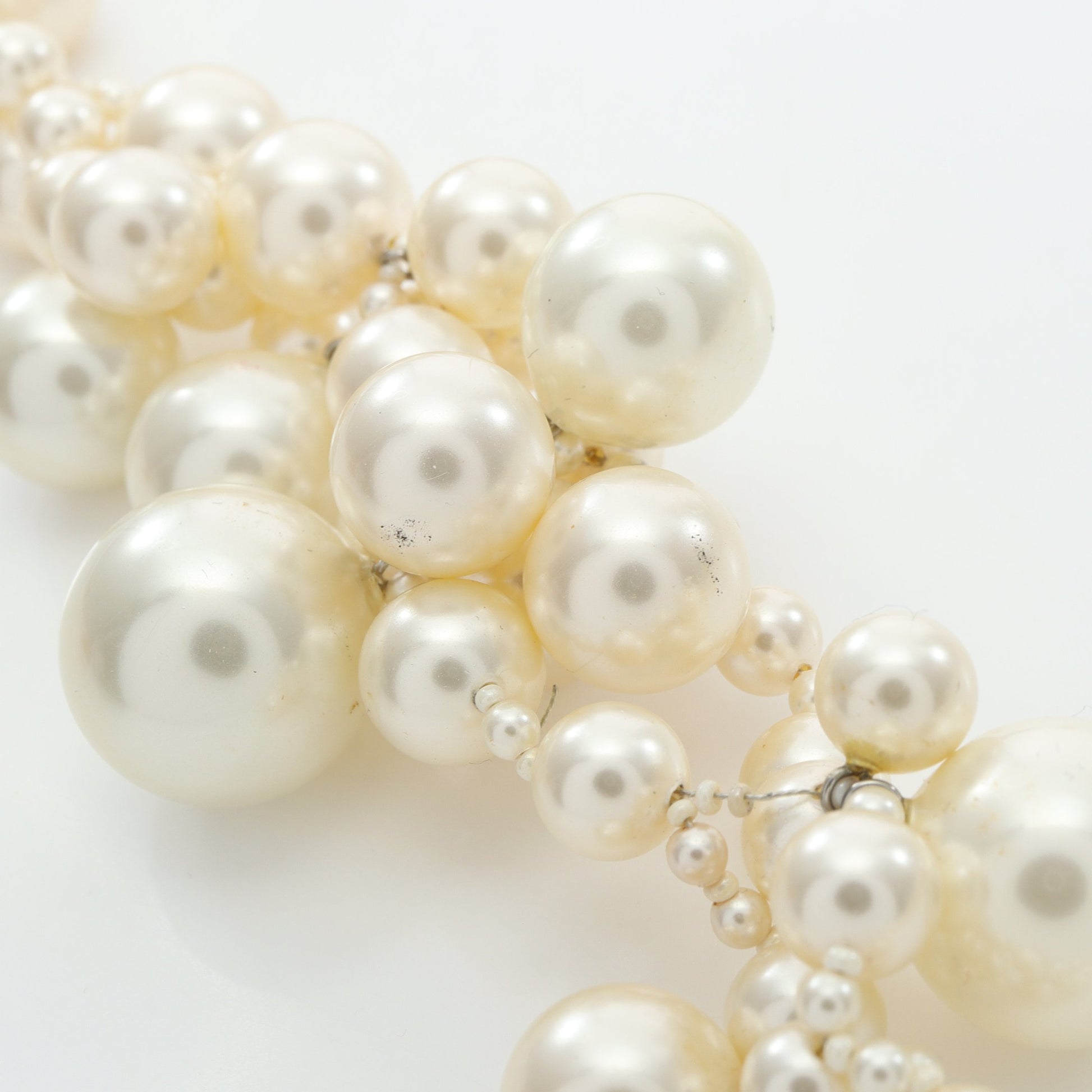 ネックレス フェイクパール シルバー オフホワイト 13S シャネル アクセサリー CHANEL
