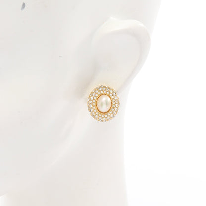 イヤリング GP フェイクパール ラインストーン ゴールド オフホワイト クリア クリスチャンディオール アクセサリー Christian Dior