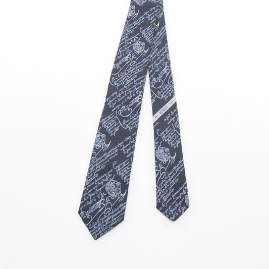 カリグラフィ ネクタイ シルク ネイビー ベルルッティ