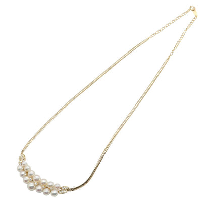 パール ダイヤ ネックレス ネックレス K18YG パール ダイヤモンド イエローゴールド ホワイト クリア ミキモト アクセサリー MIKIMOTO