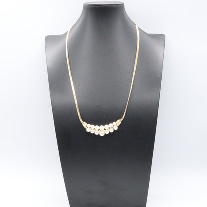 パール ダイヤ ネックレス ネックレス K18YG パール ダイヤモンド イエローゴールド ホワイト クリア ミキモト アクセサリー MIKIMOTO