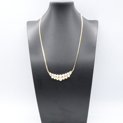 パール ダイヤ ネックレス ネックレス K18YG パール ダイヤモンド イエローゴールド ホワイト クリア ミキモト アクセサリー MIKIMOTO