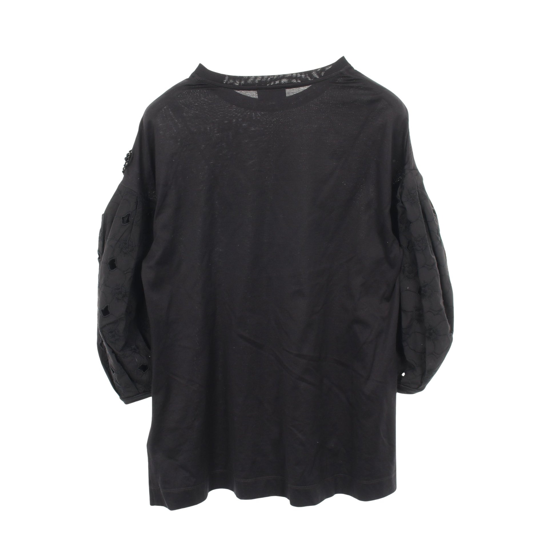 MONCLER GENIUS 4 SIMONE ROCHA フローラル刺繍切替 カットソー コットン ブラック モンクレール トップス MONCLER