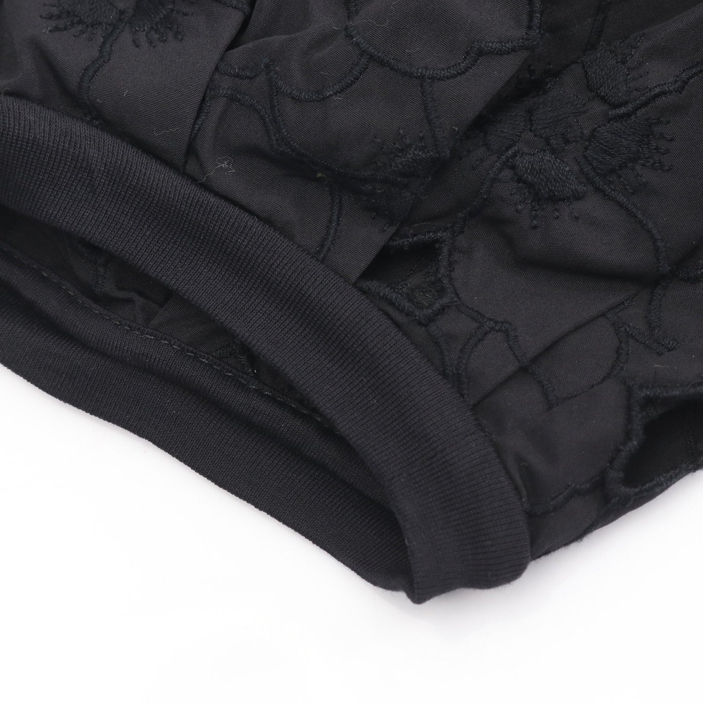 MONCLER GENIUS 4 SIMONE ROCHA フローラル刺繍切替 カットソー コットン ブラック モンクレール トップス MONCLER