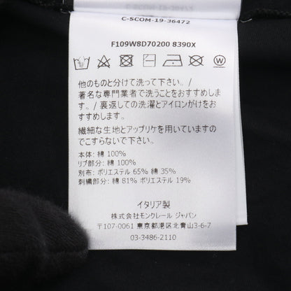 MONCLER GENIUS 4 SIMONE ROCHA フローラル刺繍切替 カットソー コットン ブラック モンクレール トップス MONCLER