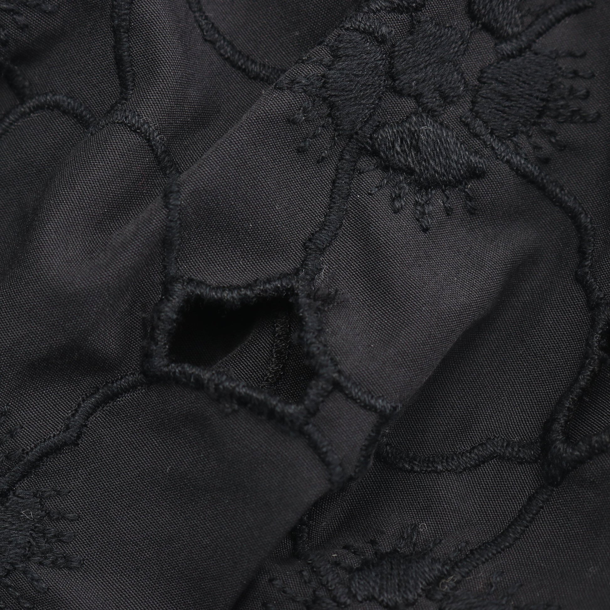 MONCLER GENIUS 4 SIMONE ROCHA フローラル刺繍切替 カットソー コットン ブラック モンクレール トップス MONCLER