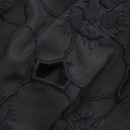 MONCLER GENIUS 4 SIMONE ROCHA フローラル刺繍切替 カットソー コットン ブラック モンクレール トップス MONCLER