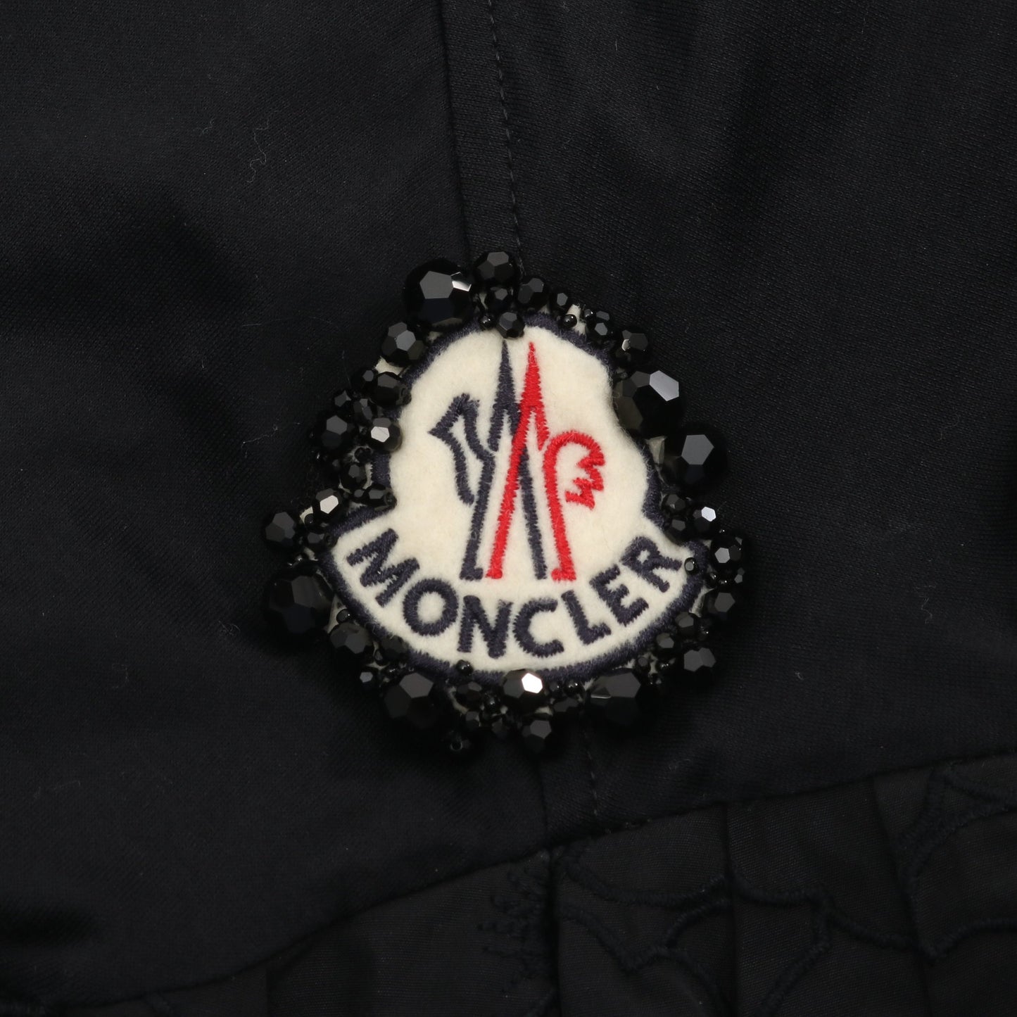 MONCLER GENIUS 4 SIMONE ROCHA フローラル刺繍切替 カットソー コットン ブラック モンクレール トップス MONCLER