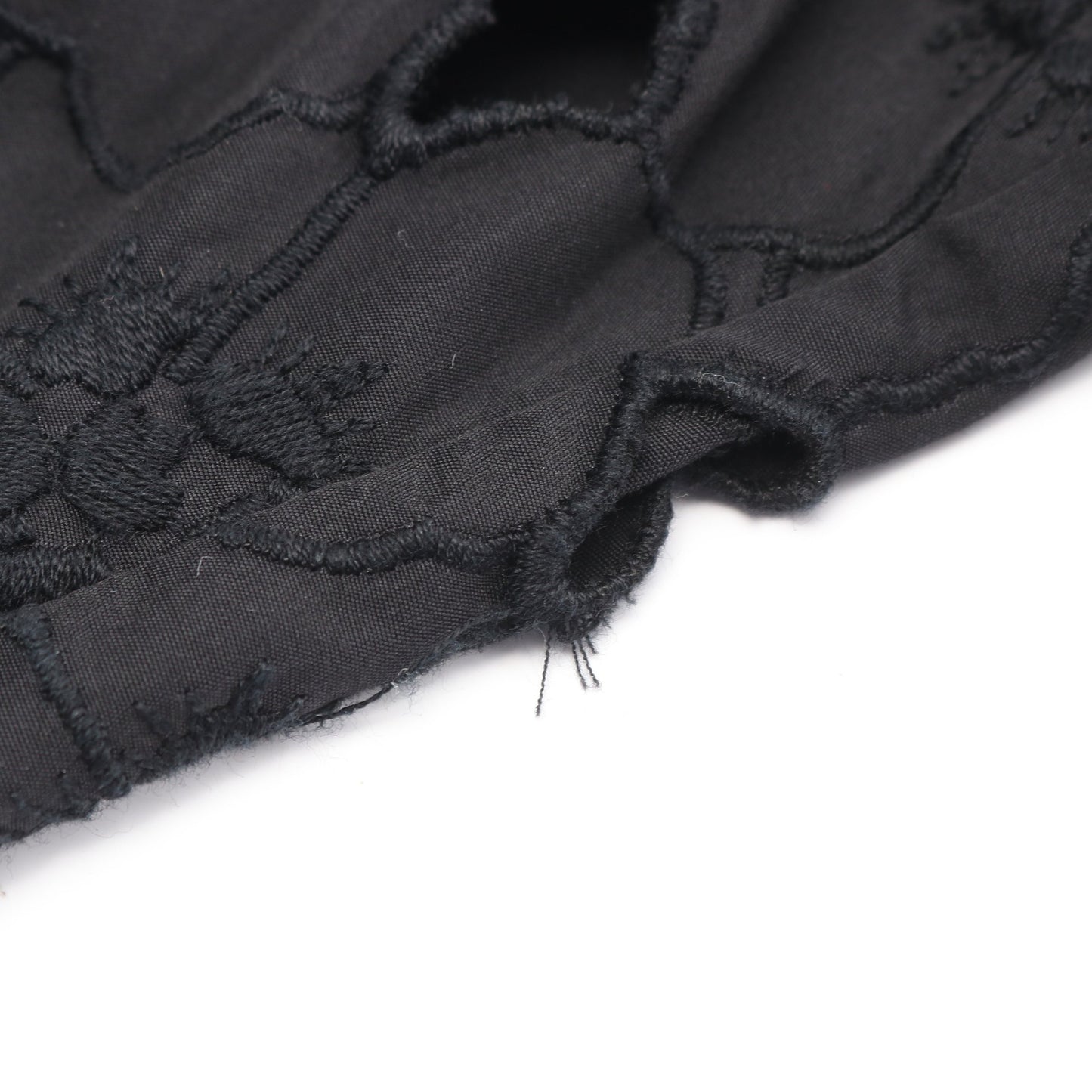 MONCLER GENIUS 4 SIMONE ROCHA フローラル刺繍切替 カットソー コットン ブラック モンクレール トップス MONCLER