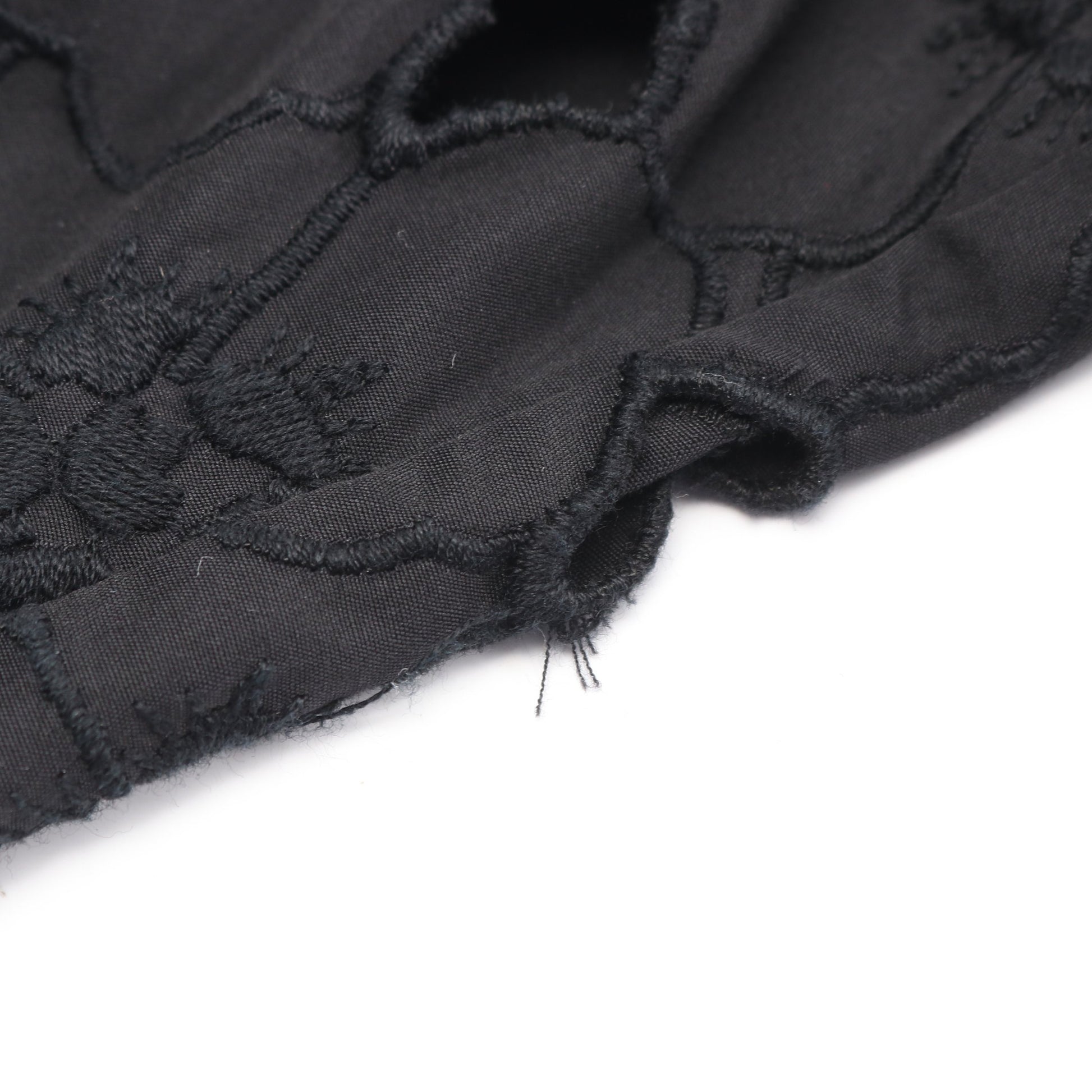 MONCLER GENIUS 4 SIMONE ROCHA フローラル刺繍切替 カットソー コットン ブラック モンクレール トップス MONCLER