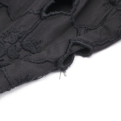 MONCLER GENIUS 4 SIMONE ROCHA フローラル刺繍切替 カットソー コットン ブラック モンクレール トップス MONCLER