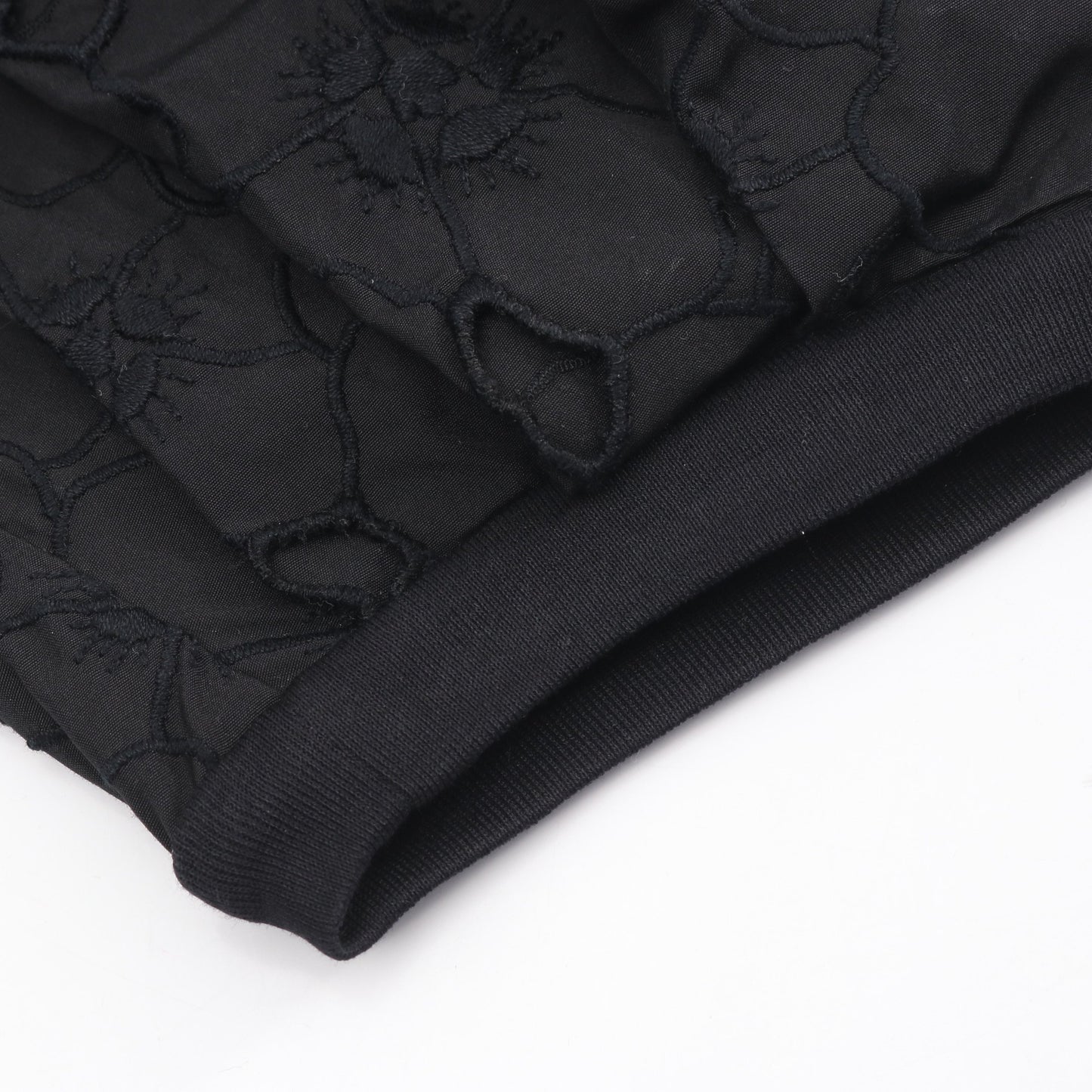MONCLER GENIUS 4 SIMONE ROCHA フローラル刺繍切替 カットソー コットン ブラック モンクレール トップス MONCLER