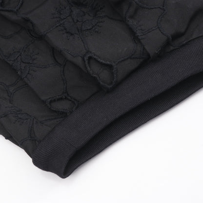 MONCLER GENIUS 4 SIMONE ROCHA フローラル刺繍切替 カットソー コットン ブラック モンクレール トップス MONCLER