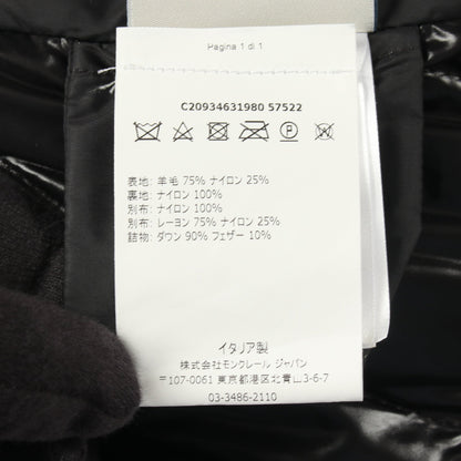 EMILY ダウンコート ウール ナイロン ブラック モンクレール アウター MONCLER