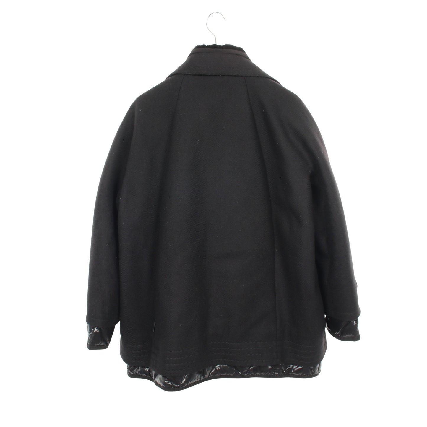 EMILY ダウンコート ウール ナイロン ブラック モンクレール アウター MONCLER