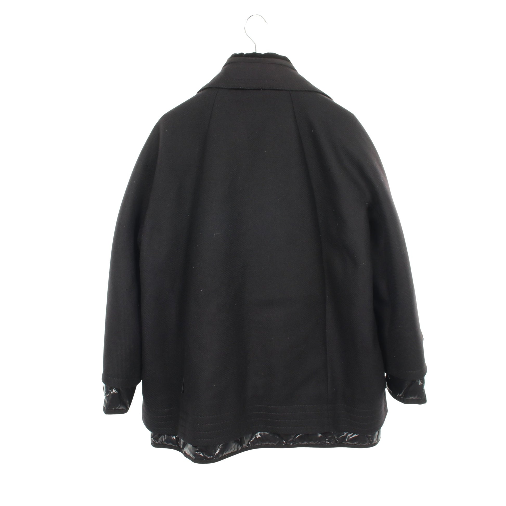 EMILY ダウンコート ウール ナイロン ブラック モンクレール アウター MONCLER
