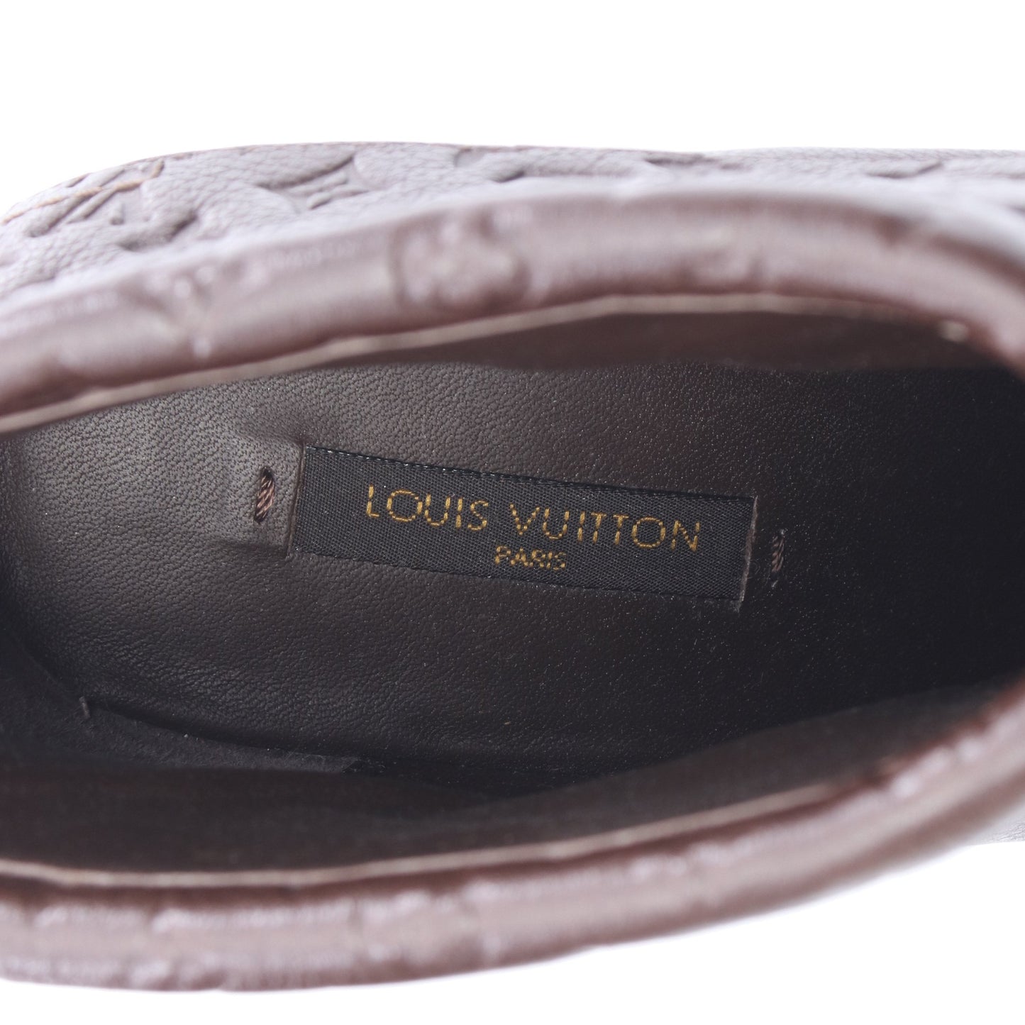 モノグラム アンクル ブーツ レザー ダークブラウン ルイヴィトン シューズ LOUIS VUITTON