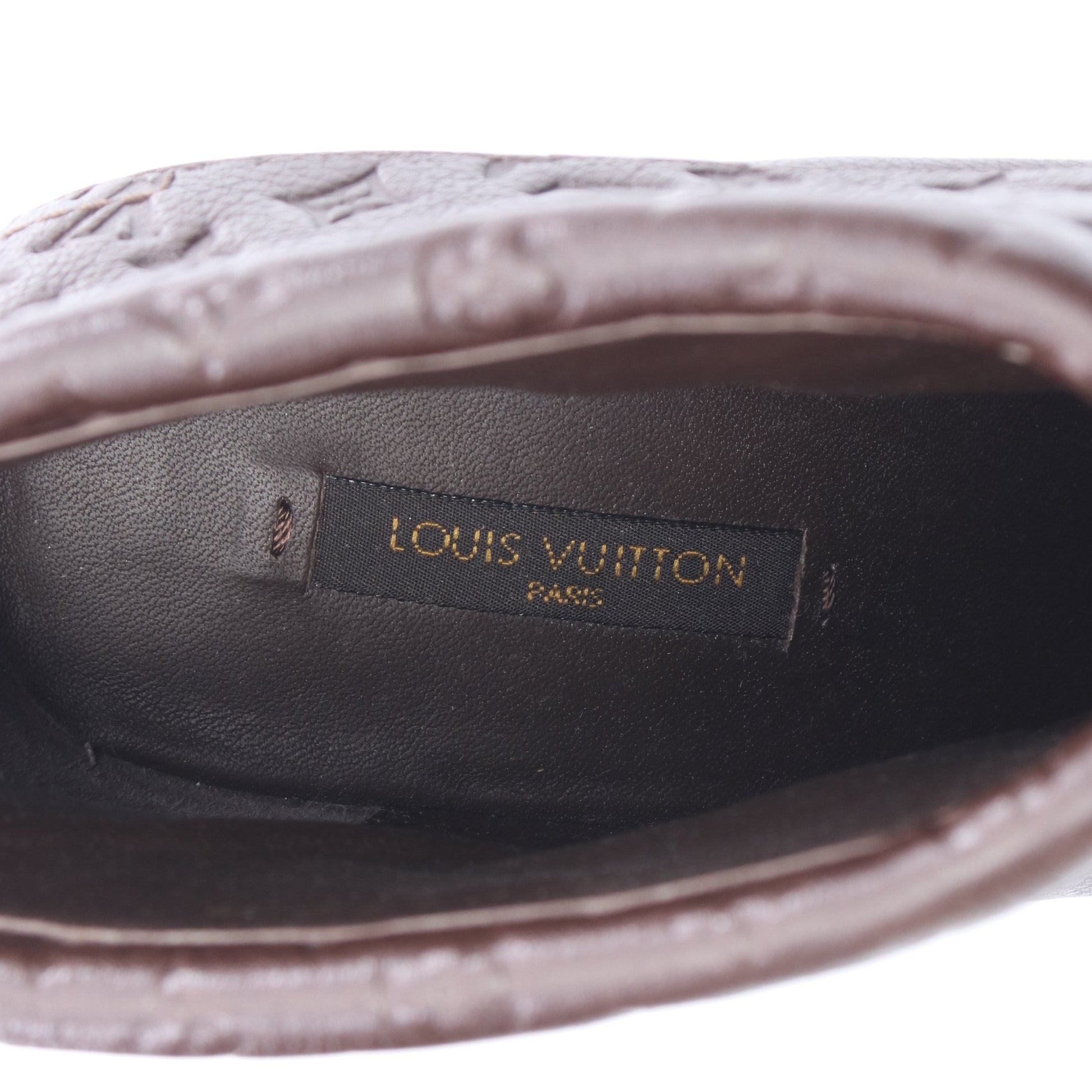 モノグラム アンクル ブーツ レザー ダークブラウン ルイヴィトン シューズ LOUIS VUITTON