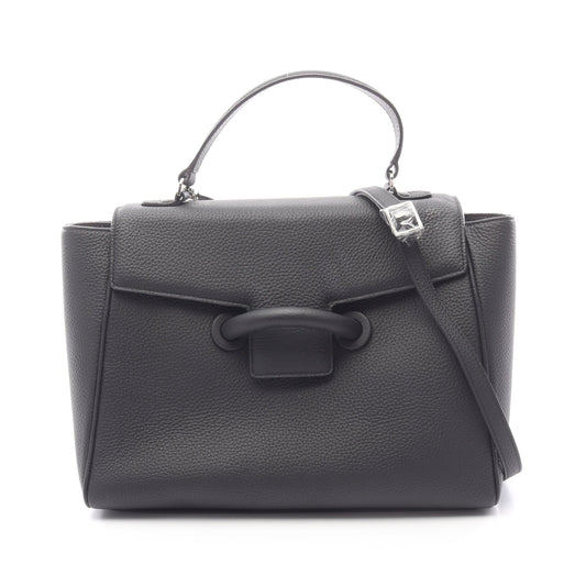 EVER 2WAY ハンドバッグ レザー ブラック ヴァジック