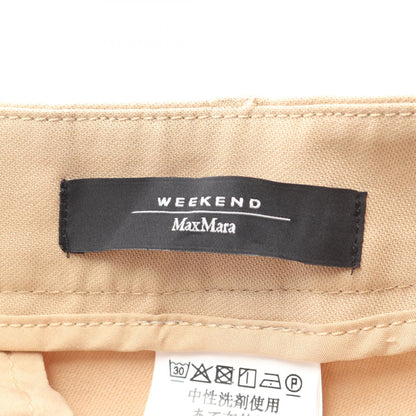 Cigarette クロップド スラックス トラウザーズ コットン ベージュ マックスマーラウィークエンド ボトムス Max Mara Weekend