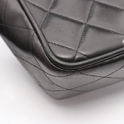 デカマトラッセ30 シングルフラップ Wチェーンショルダーバッグ ラムスキン ブラック ゴールド金具 シャネル バッグ CHANEL