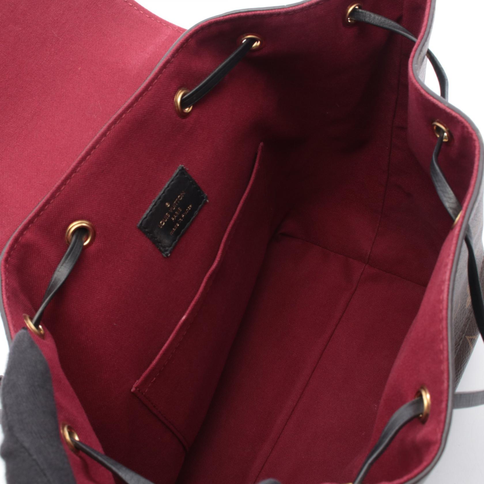 モンスリ NM PM モノグラム バックパック リュックサック PVC レザー ブラウン ブラック ルイヴィトン バッグ LOUIS VUITTON