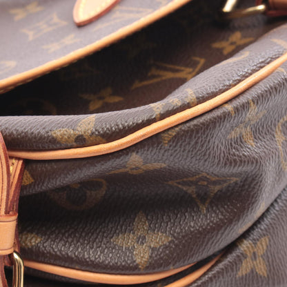 ソミュール30 モノグラム ショルダーバッグ PVC レザー ブラウン ルイヴィトン バッグ LOUIS VUITTON
