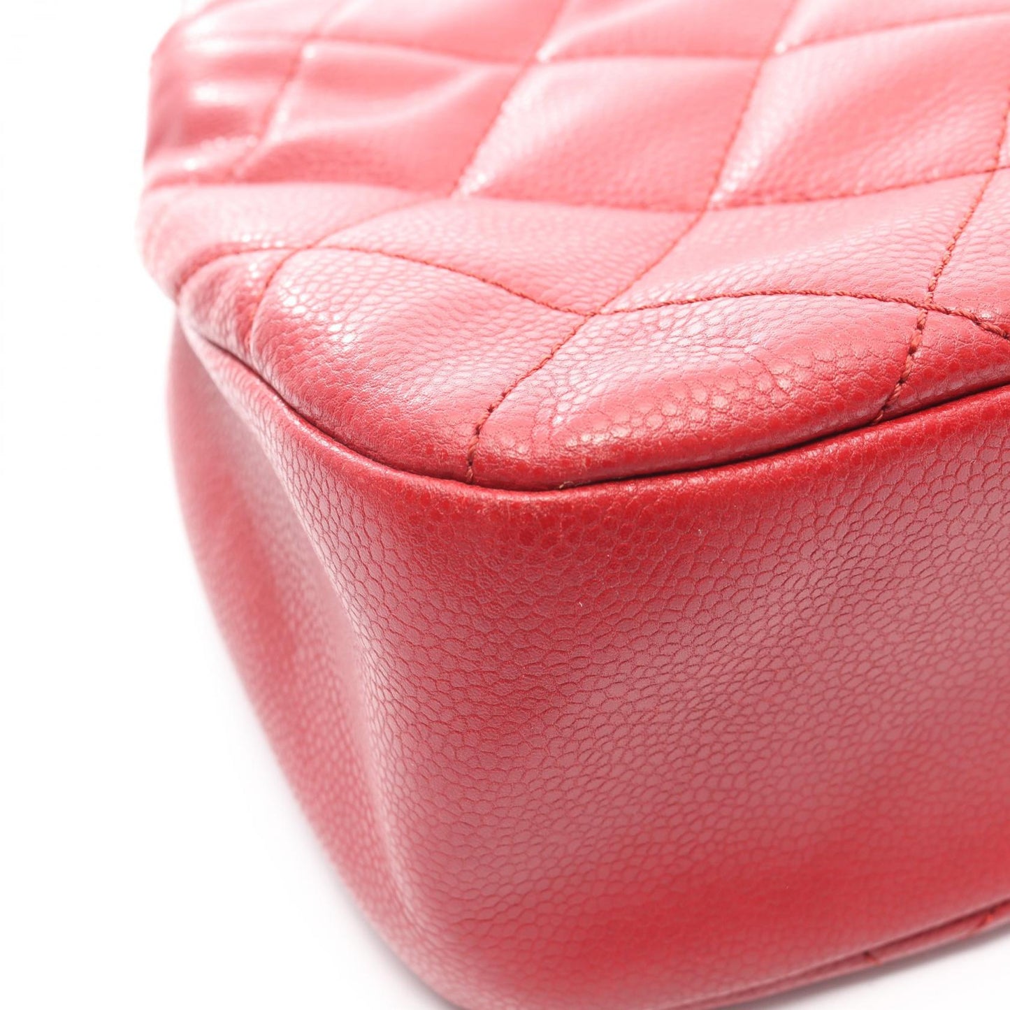 マトラッセ チェーンショルダーバッグ チェーントートバッグ レザー レッド シルバー金具 シャネル バッグ CHANEL