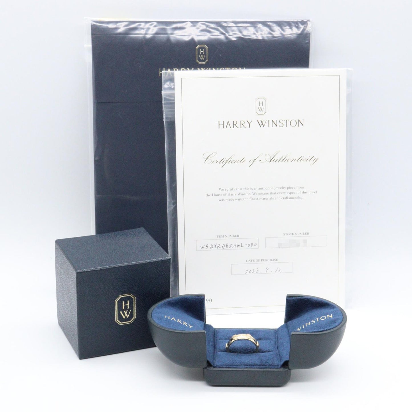 HWロゴ 1PD リング リング 指輪 K18YG ダイヤモンド イエローゴールド クリア ハリーウィンストン アクセサリー Harry Winston