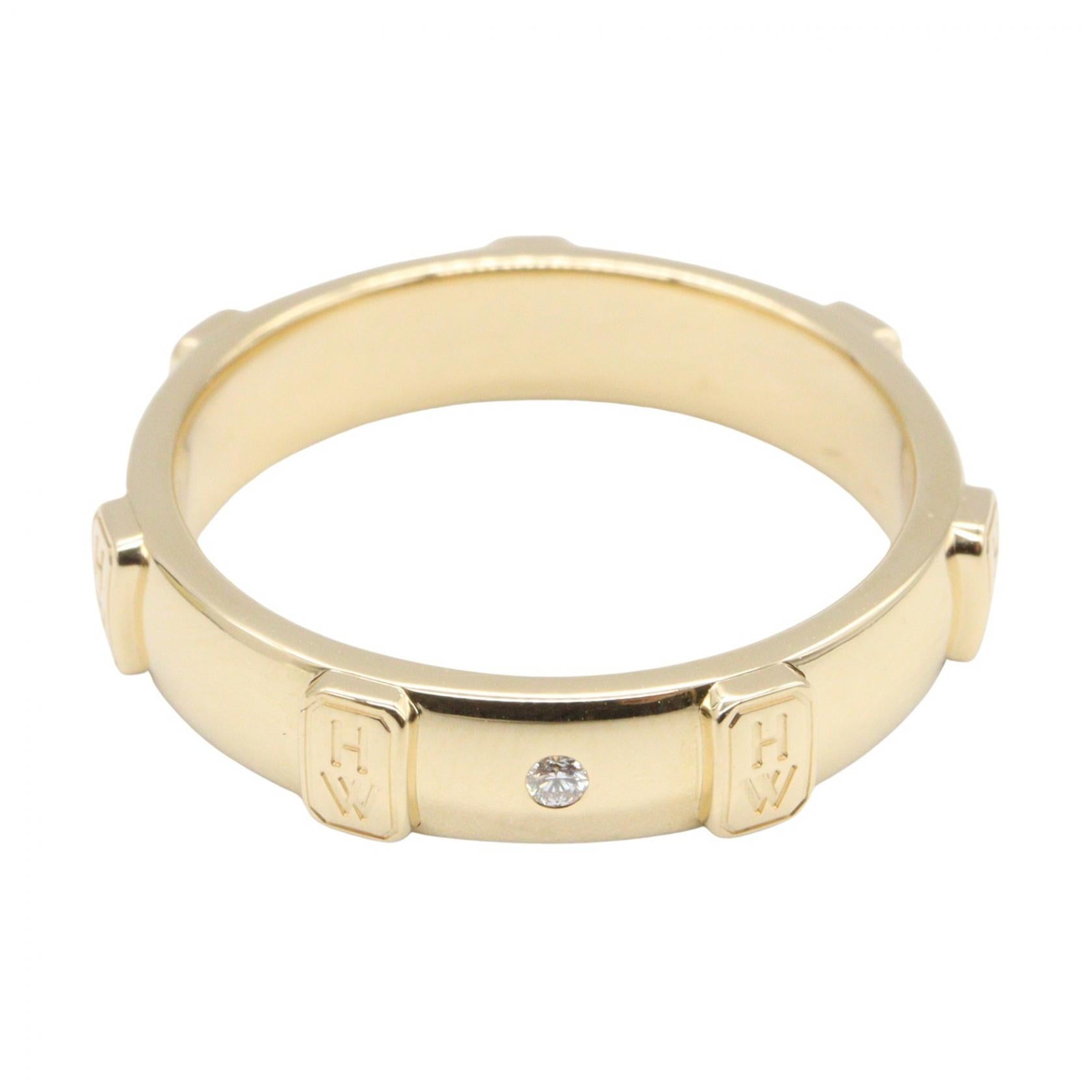 HWロゴ 1PD リング リング 指輪 K18YG ダイヤモンド イエローゴールド クリア ハリーウィンストン アクセサリー Harry Winston
