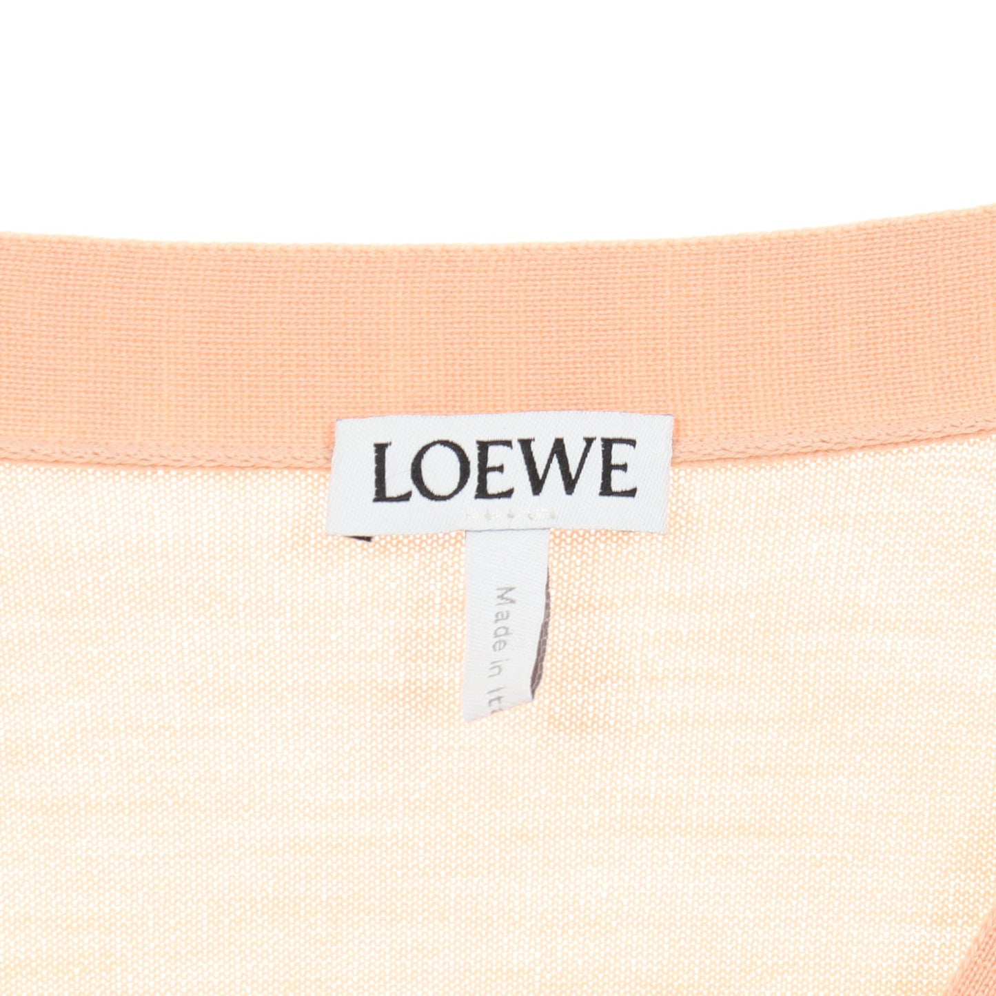 アナグラム刺繍 クロップ ショート カーディガン ウール ピンクベージュ ロエベ トップス LOEWE