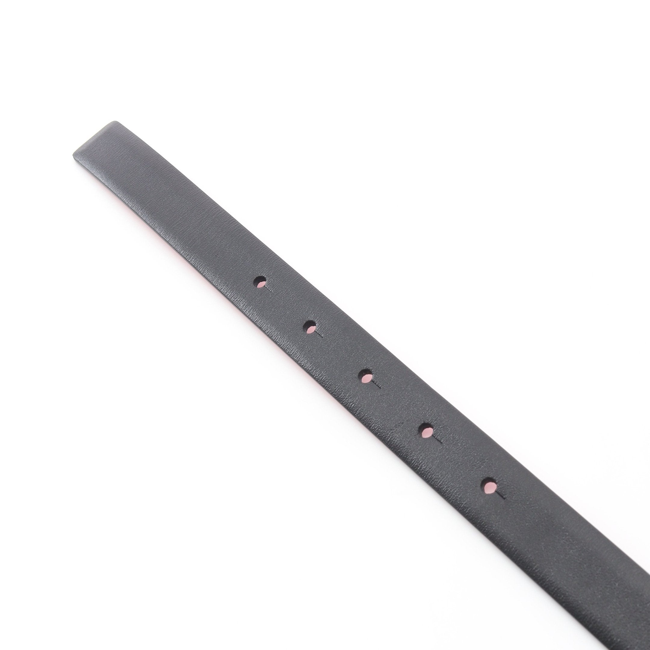 リバーシブルレザーベルト ブラック/レッド Vロゴ ゴールド金具 リバーシブル ベルト レザー ブラック レッド