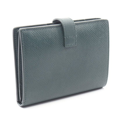 ミディアム ストラップウォレット 二つ折り財布 レザー ダークグリーン セリーヌ 財布・小物 CELINE