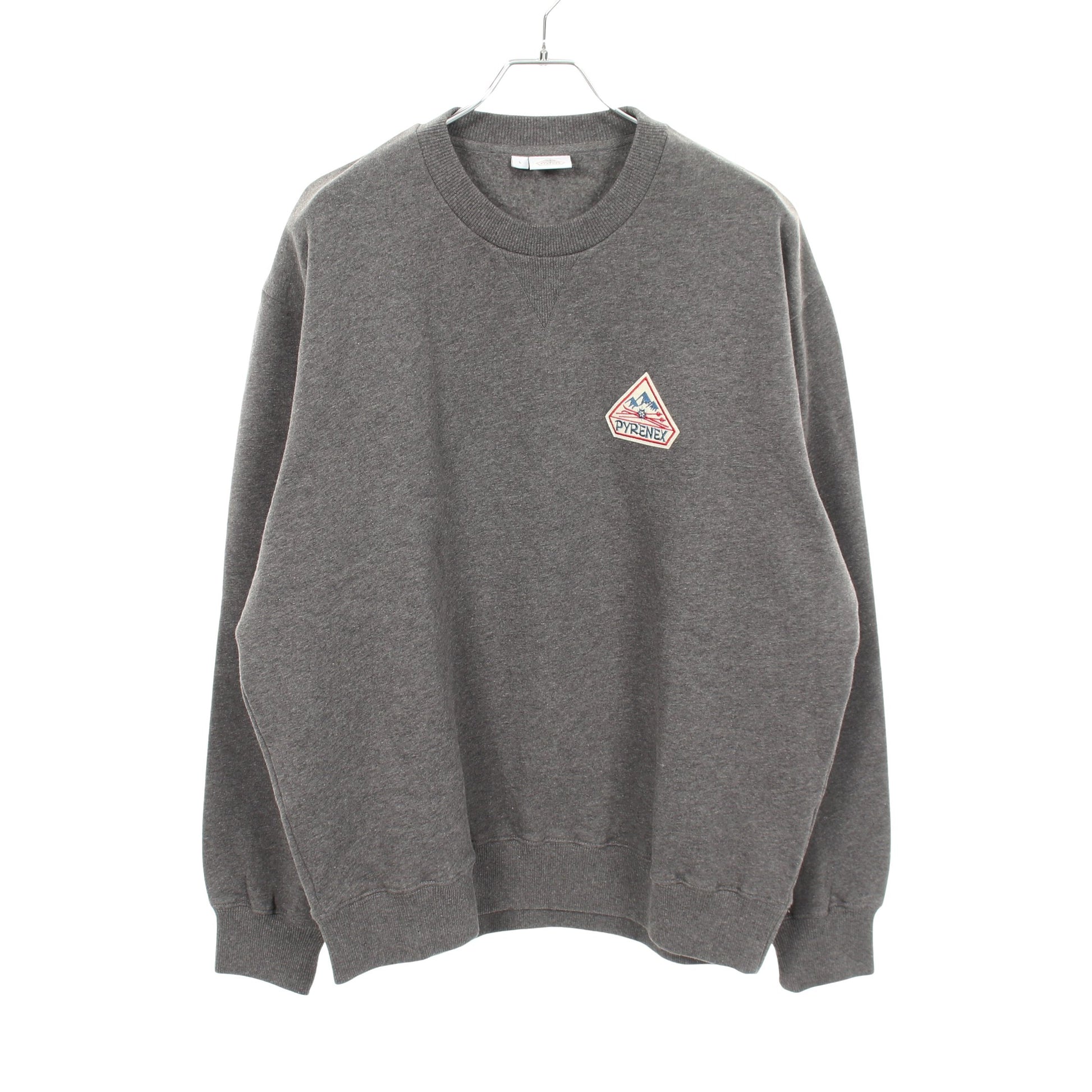 PHASE BRUSHED 裏起毛 スウェットシャツ コットン グレー ピレネックス トップス PYRENEX