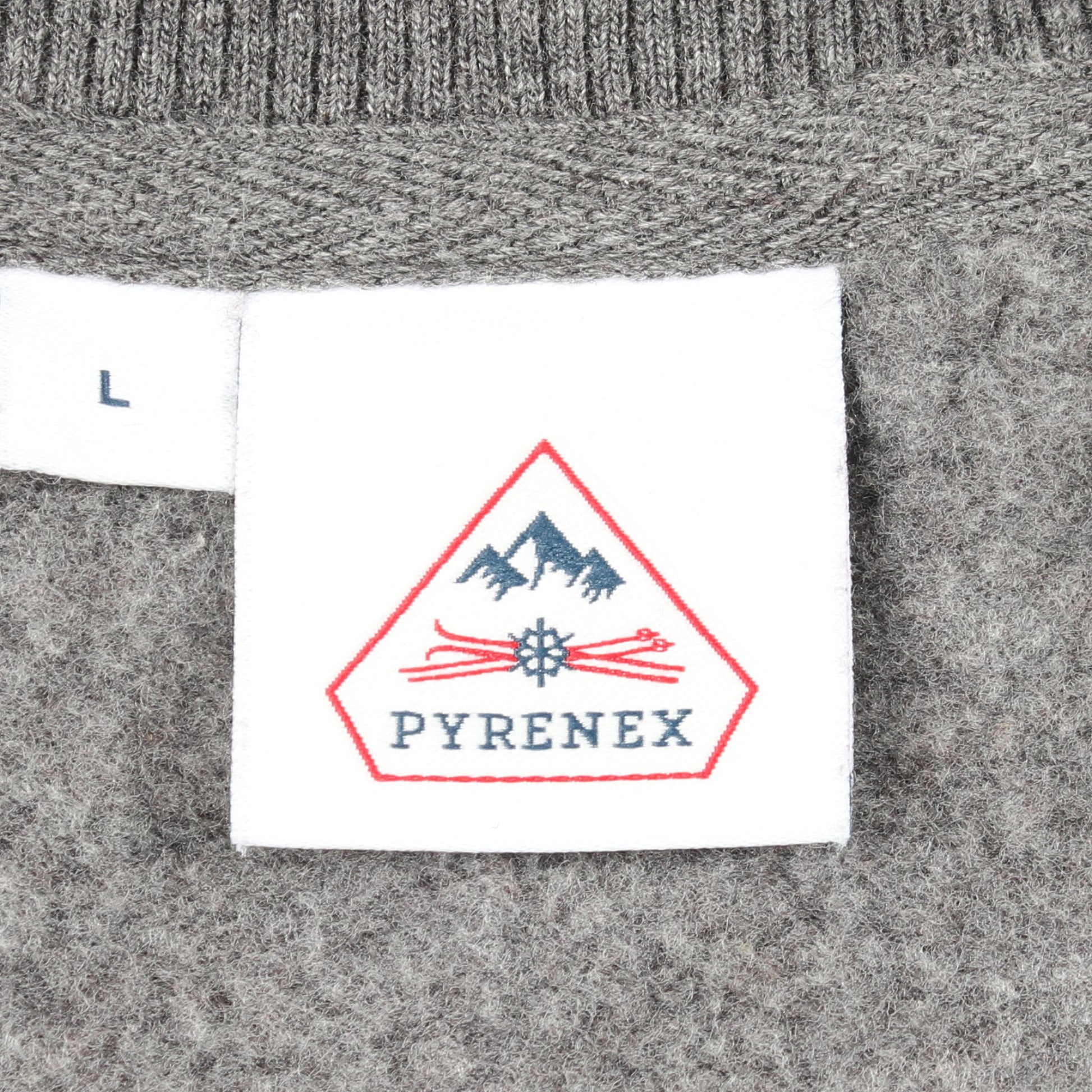PHASE BRUSHED 裏起毛 スウェットシャツ コットン グレー ピレネックス トップス PYRENEX