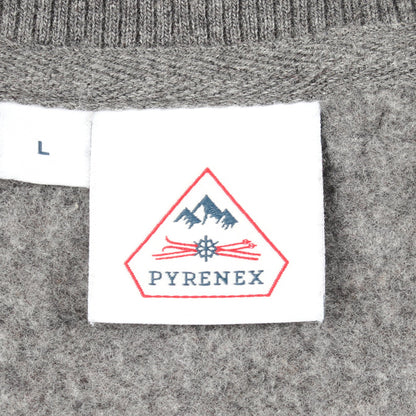 PHASE BRUSHED 裏起毛 スウェットシャツ コットン グレー ピレネックス トップス PYRENEX