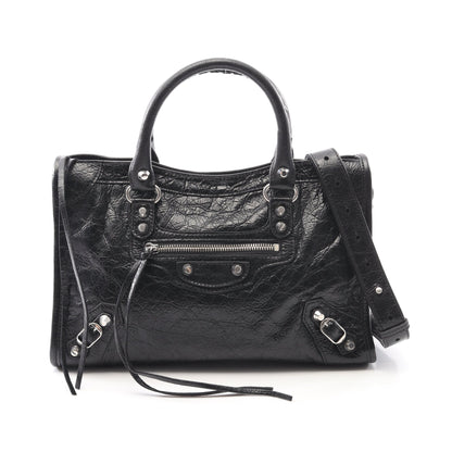 Le City Small ル シティ スモール ハンドバッグ レザー ブラック 2WAY バレンシアガ