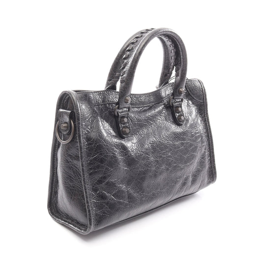 Le City Small ル シティ スモール ハンドバッグ レザー ブラック 2WAY バレンシアガ