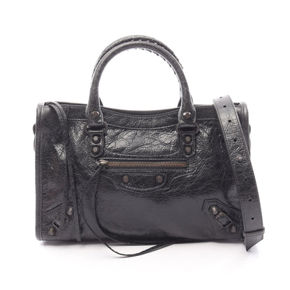 Le City Small ル シティ スモール ハンドバッグ レザー ブラック 2WAY バレンシアガ