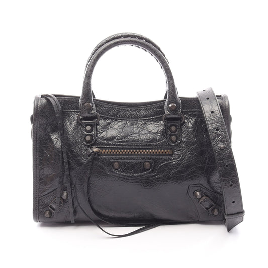 Le City Small ル シティ スモール ハンドバッグ レザー ブラック 2WAY バレンシアガ