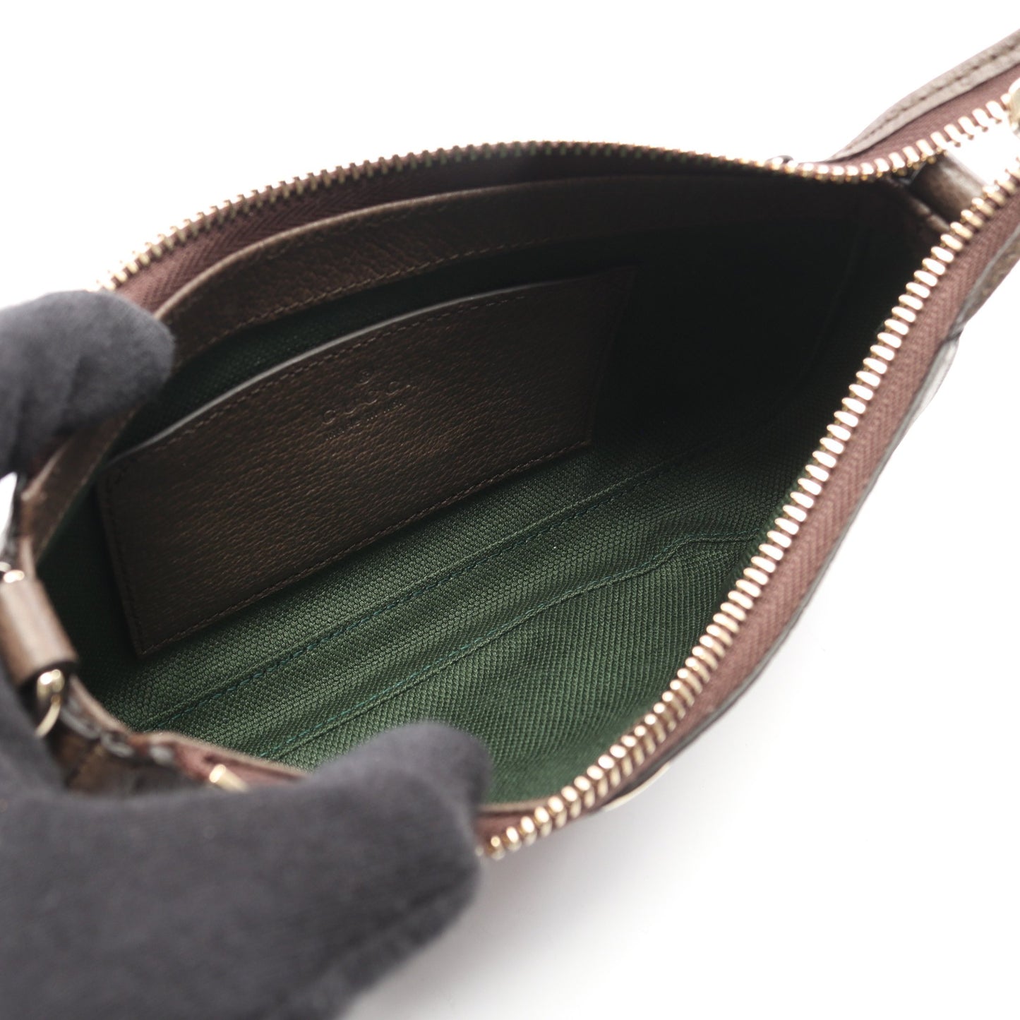 オフィディア ミニ ショルダーバッグ PVC レザー ベージュ ダークブラウン マルチカラー グッチ