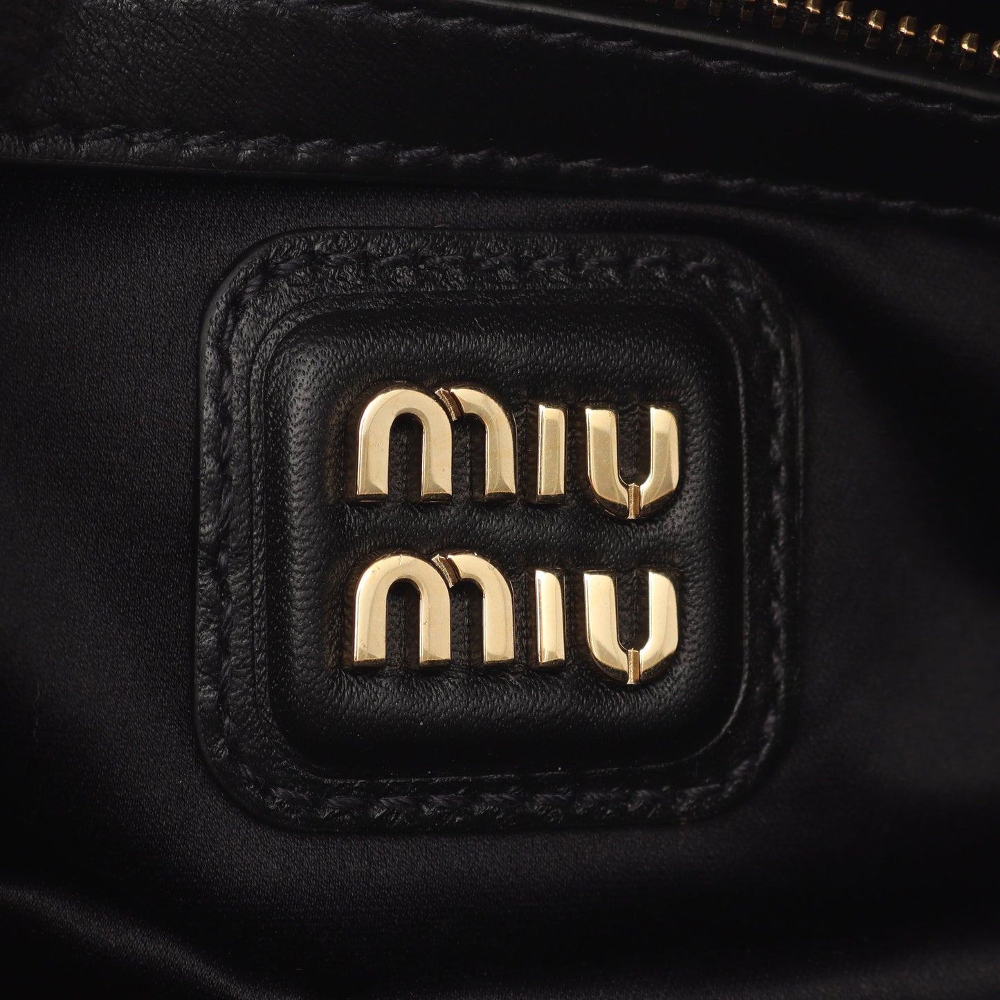 アルカディ ハンドバッグ レザー ブラック 2WAY ミュウミュウ