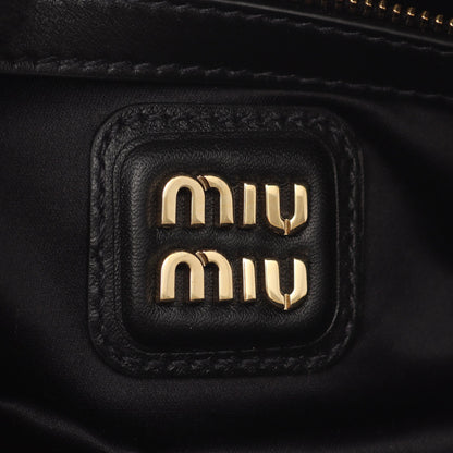 アルカディ ハンドバッグ レザー ブラック 2WAY ミュウミュウ