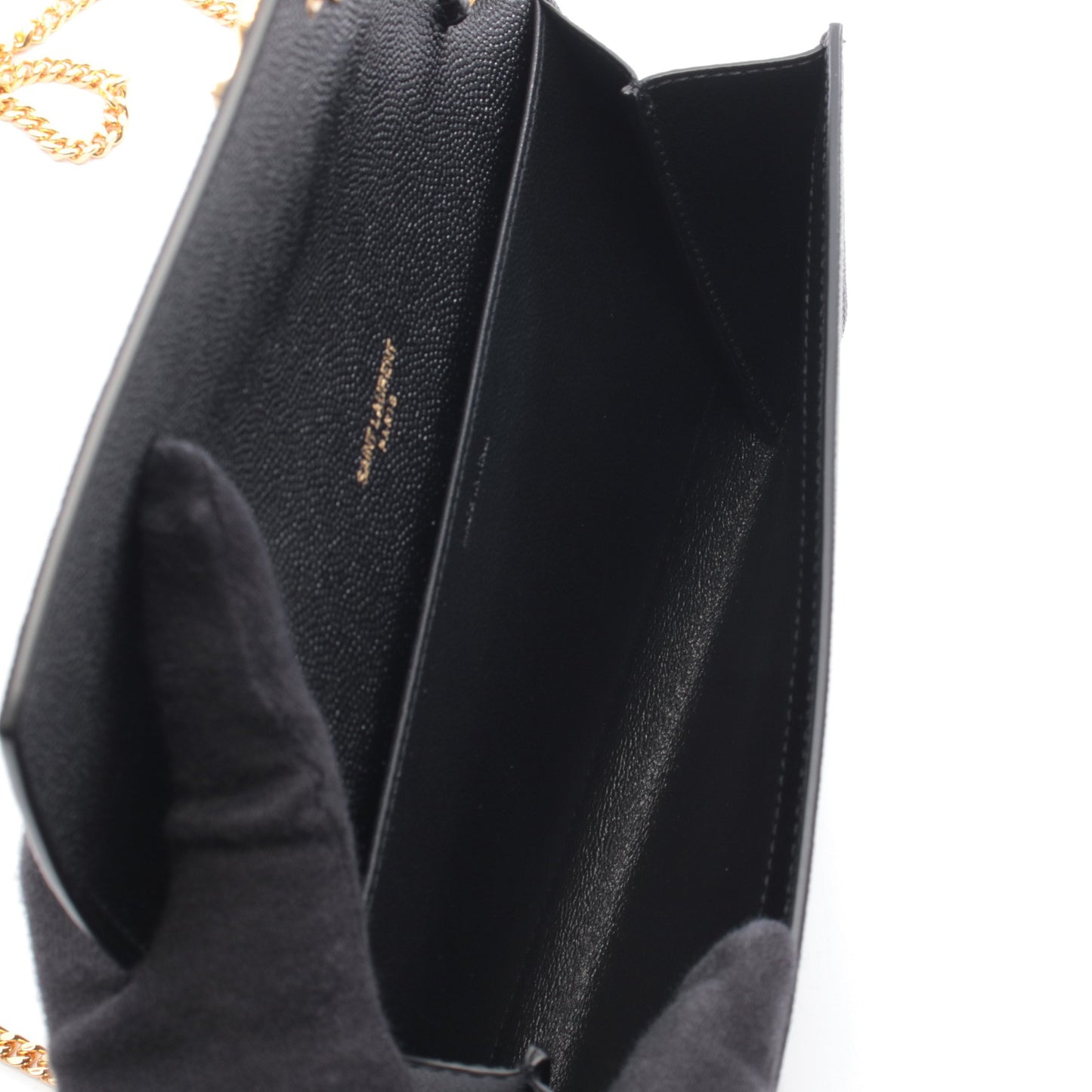 アップタウン チェーンウォレット レザー ブラック サンローランパリ